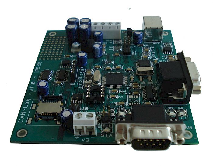 IPSES Srl - CAN Logger: Data Logger for bus CAN with USB and RS232 interface, equipped with SD card.