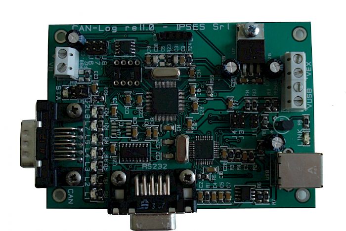 IPSES Srl - CAN Sniffer: data sniffer for CAN bus with USB and RS232 interfaces